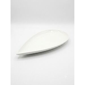 Fortessa Bone China White Teardrop Serving Platter Asymmetrical Plate 13.5 Inch‎